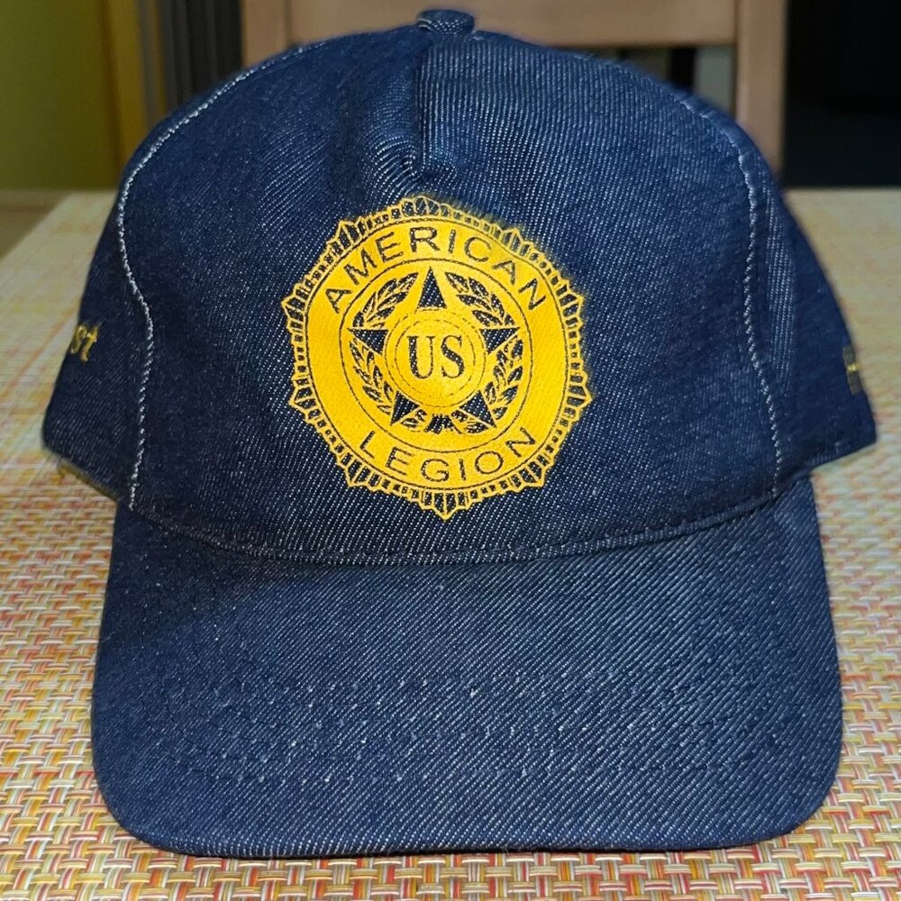 American Legion Men’s Blue Jean Baseball Cap Hat - Honor Guard Lake Post 737 